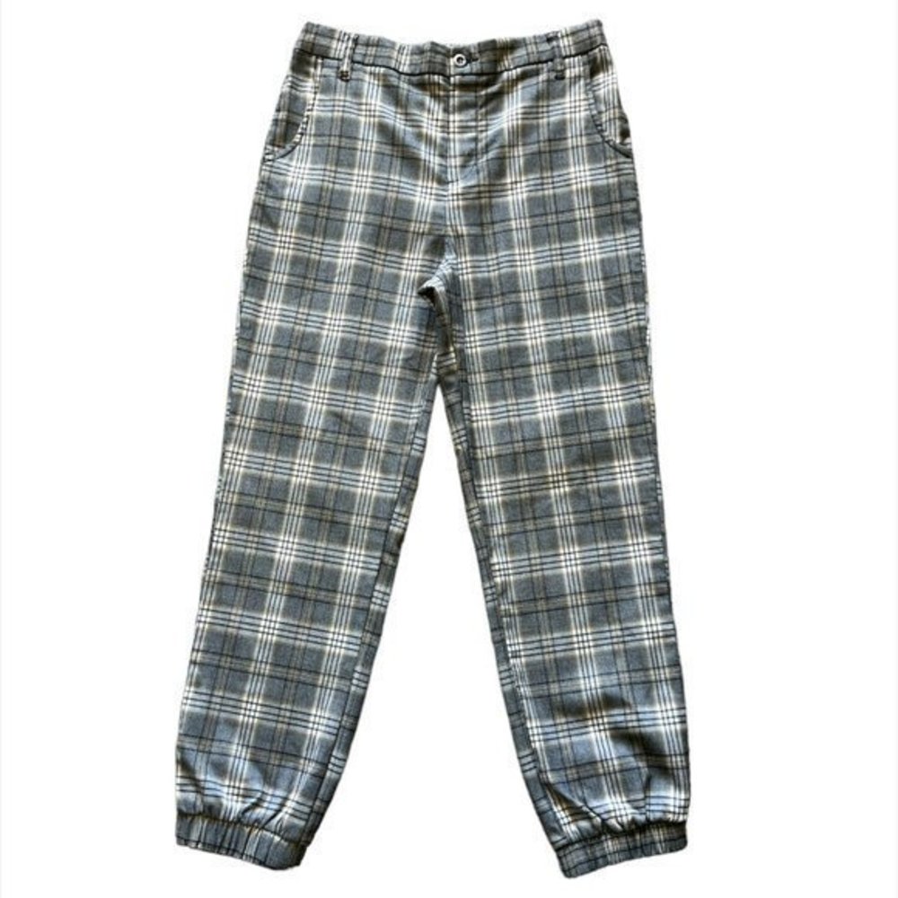 Full Tilt Women's Plaid Pull On Trouser Jogger‎ Pants Size Xlarge